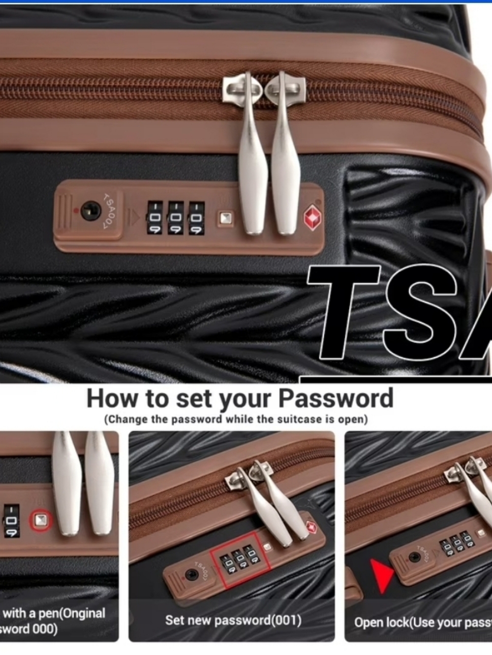 Travelhouse Hardside Suitcase Luggage TSA Lock Spinner Wheels 24" Only NWT - Picture 4 of 15